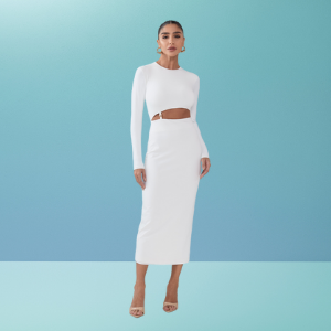 Vestido Paloma Em Malha Off White