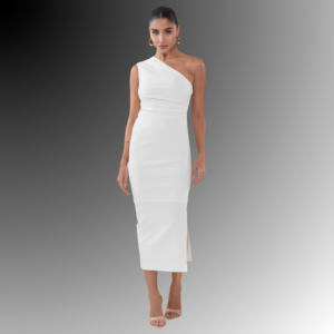 Vestido Alexandra Um Ombro - Off White