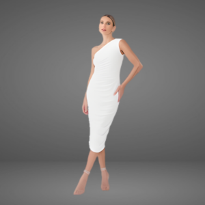 Vestido Marta Em Crepe Off White