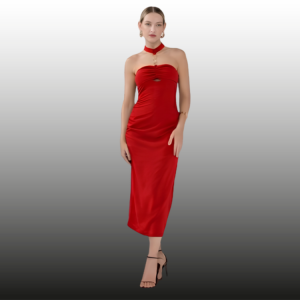 Vestido Beth Chocker em Crepe
