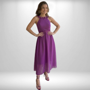 Vestido Selma Midi Renda & Chiffon