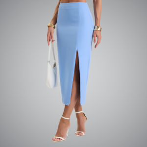 Saia Cíntia Midi em Alfaiataria