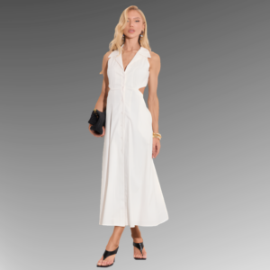Vestido Midi Adriana em Tricoline
