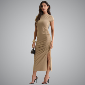 Vestido Kairen Midi em Malha Encorpada