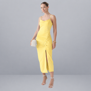 Vestido Midi Liz em Crepe