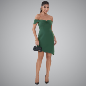 Vestido Thauane em Alfaiataria - Verde Militar