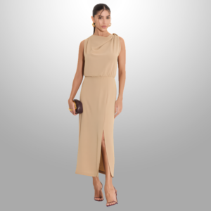 Vestido Márvila Com Fenda em Crepe