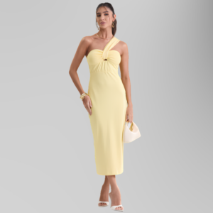Vestido Lana Midi em Malha Encorpada