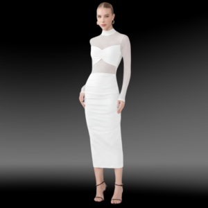 Vestido Akira em Malha e Tule