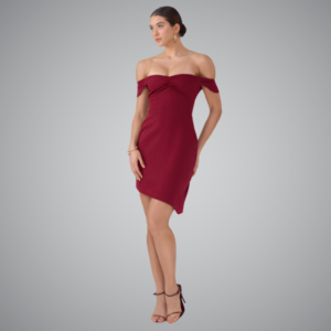 Vestido Thauane em Alfaiataria - Vinho