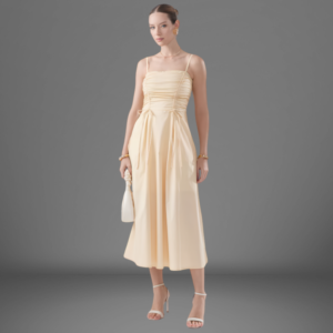 Vestido Ceci Midi em Tricoline