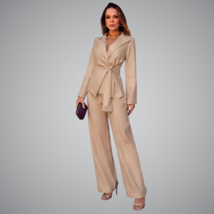 Conjunto Mariana em Alfaiataria Bege